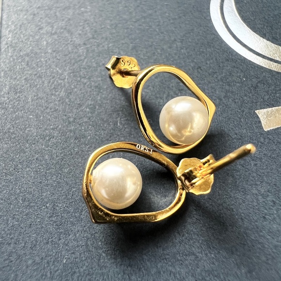 New ORSI Silver Isla Earrings Gold Plated - Picture 4 of 7